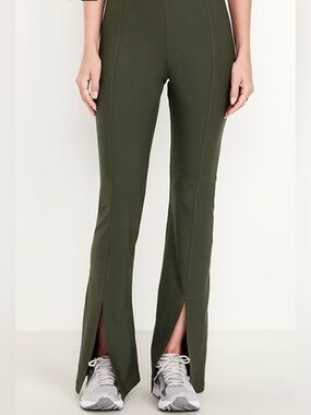 Old Navy PowerSoft Extra High-Rise Split-Flare Leggings XL Petite Ancient Forest